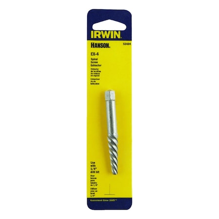 Irwin Irwin Hanson 1/4 in. X 1/4 in. D Carbon Steel Spiral Screw Extractor 6 in. 1 pc 53404